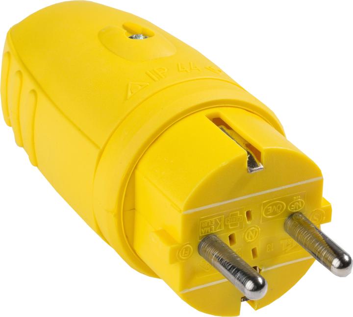 Actual product image As - Schwabe Earth contactRubber plug yellow (CEE 7/7)