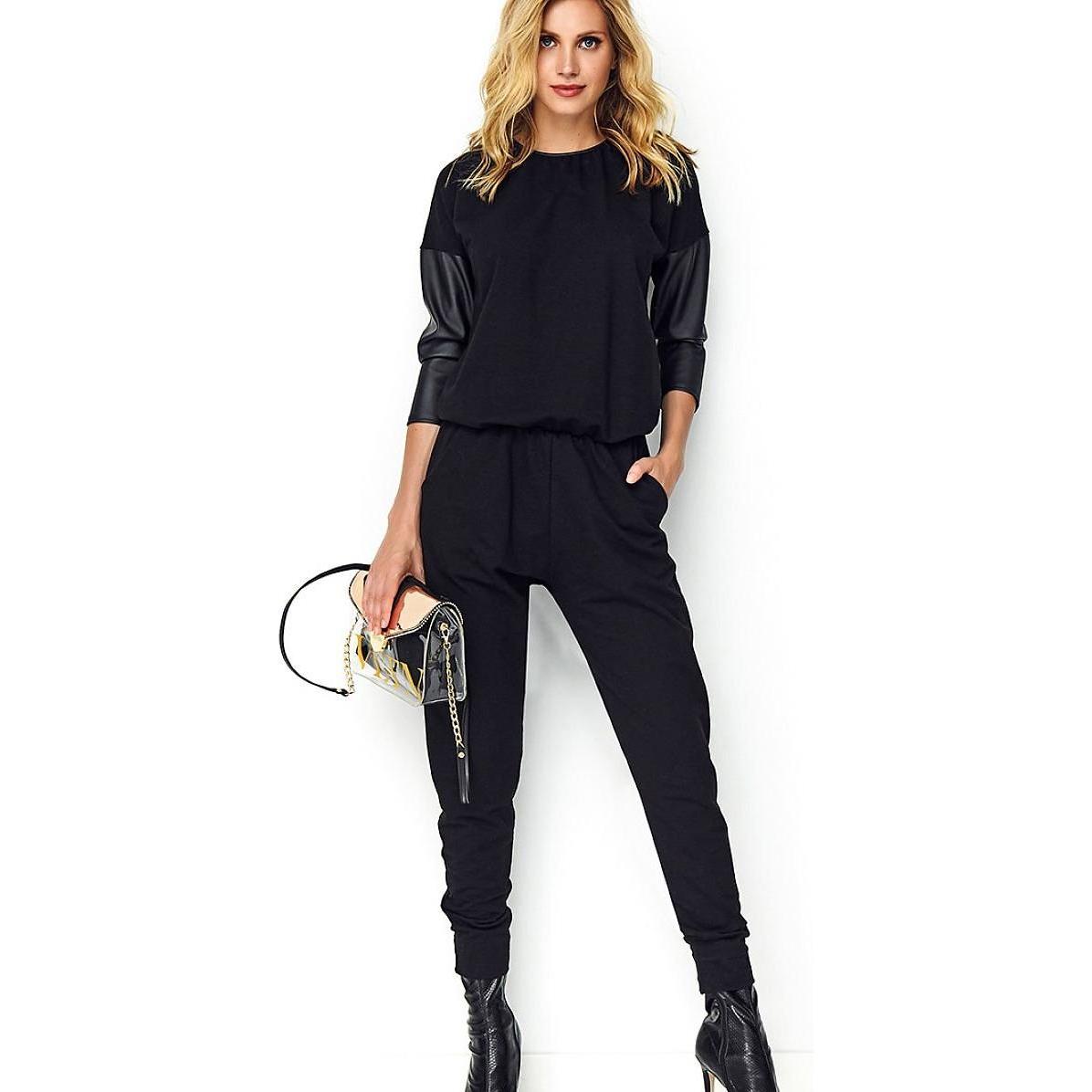 Makadamia, Jumpsuit, Overall, Schwarz, (38)