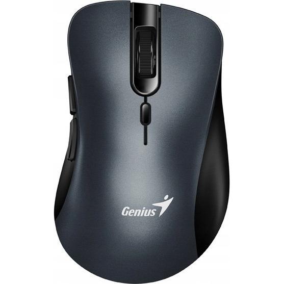 Genius Ergo 8100S/Ergonomická/Optická/Pro praváky/1 600 DPI/Bezdrátová USB/Černá-šedá (Kabellos), Maus, Grau