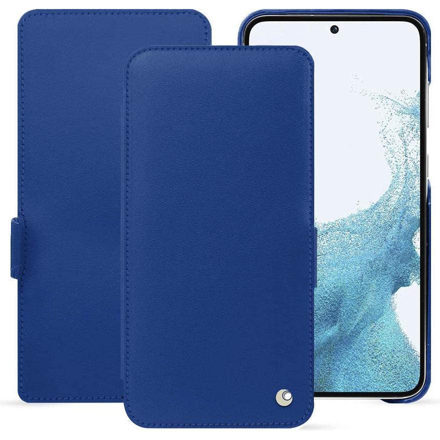 Noreve Lederschutzhülle horizontal (Samsung Galaxy S23), Smartphone Hülle, Blau