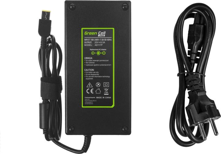 Produktbild GreenCell PRO Laptop Charger for Lenovo ThinkPad P50 - P71 - 20V - 8.5A - 170W (170 W)