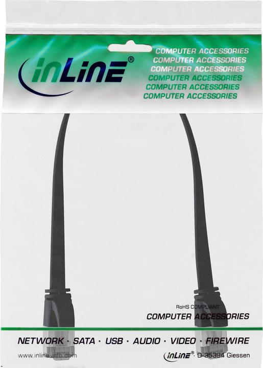 Image du produit InLine Câble de raccordement plat (U/FTP, CAT8.1, 0.25 m)