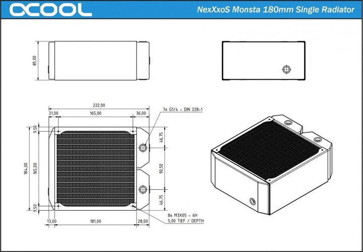 Image du produit Alphacool NexXxoS Monsta 180mm Single (180 mm)