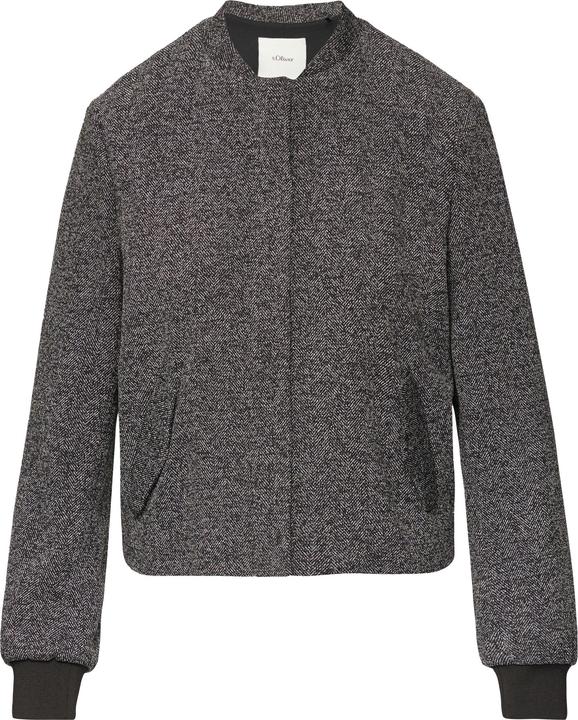 Actual product image S.Oliver Indoor-Jacke Melierter Blouson mit Druckknöpfen (46)