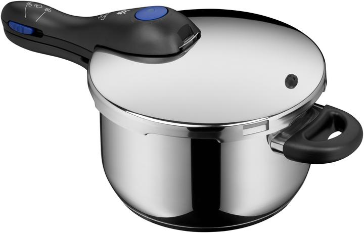 Productafbeelding WMF Snelkookpan 3tlg 4,5+3l groot kooksignaal Perfect Plus Inductie (22 cm, Kookpotten en pannenset, Roestvrij staal)