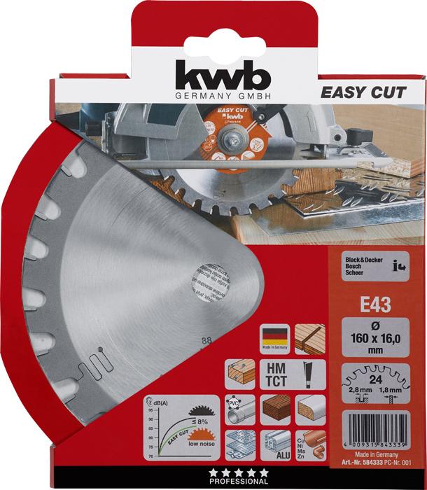Produktbild kwb Kreissägeblatt Hm 160X16 43E