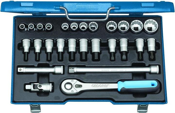 Actual product image Gedore Socket wrench set metric 1/ (30 mm, 18 mm, 11 mm, 12 mm, 20 mm, 19 mm, 27 mm, 15 mm, 25 mm, 13 mm, 21 mm, 14 mm, 29 mm, 10 mm, 23 mm, 26 mm, 22 mm, 17 mm, 28 mm, 16 mm, 24 mm)