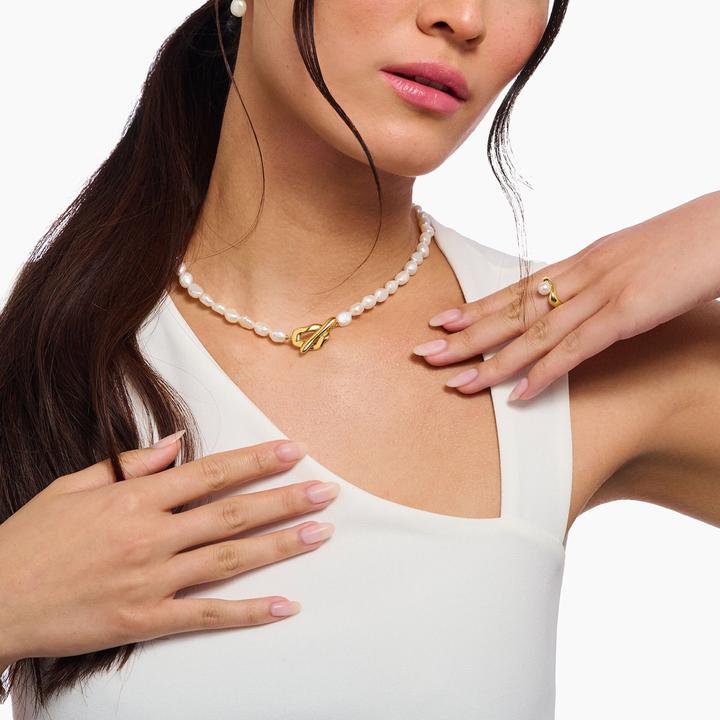 Immagine prodotto Thomas Sabo Perlenkette Natural Beauty vergoldet (Argento 925)
