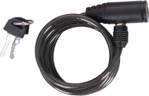 Dunlop - Spiral-Fahrradschloss mit Schlüssel 90 cm (Schwarz)