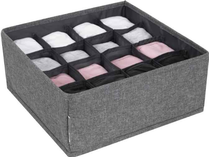Immagine prodotto Bigso Organizzatore SOFT Grigio - 16 scomparti (29 x 29 x 11 cm)