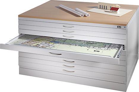 Produktbild C+P CP 7100 Planschrank lichtgrau 8 Schubladen 110,0 x 76,5 x 76,0 cm (110 x 76.50 x 76 cm)