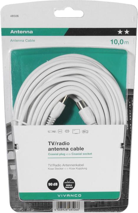 Actual product image Vivanco Coax plug Coax coupling (90 dB, Antenna cable)