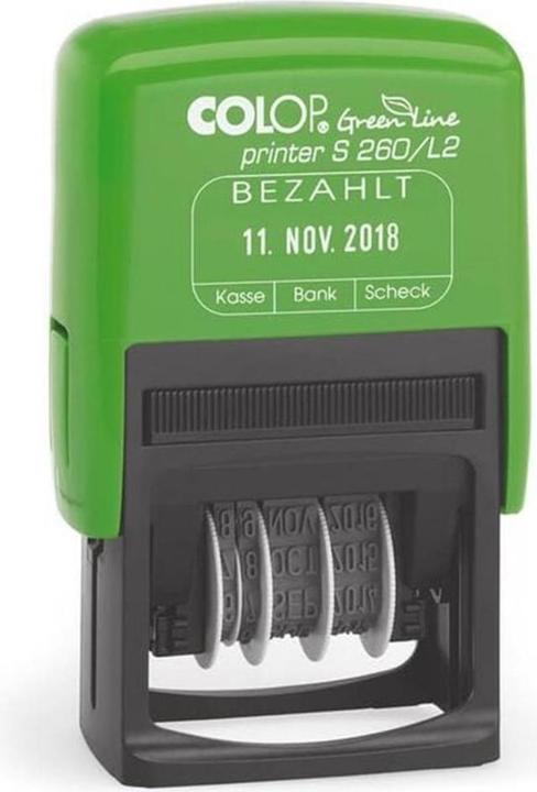 Produktbild Colop Datumsstempel selbstfärbend S260 Abmessung der Stempelfläche: 45 x 24 mm Schreibfarbe des Stempel...