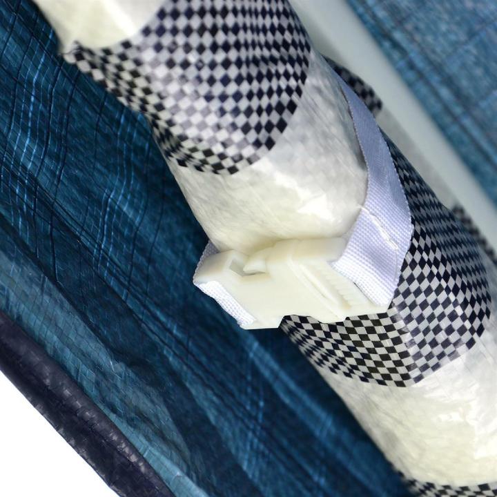 Produktbild VCM Pavillon Partyzelt blau 3x6m PE 110g/m² Gartenzelt Festzelt Eventzelt Marktzelt (600 cm, 600 cm)