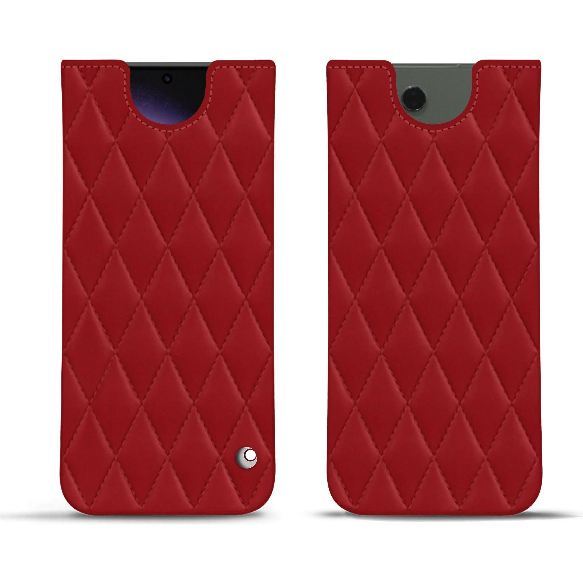 Noreve Lederschutzhülle (Samsung Galaxy S24 Ultra), Smartphone Hülle, Rot