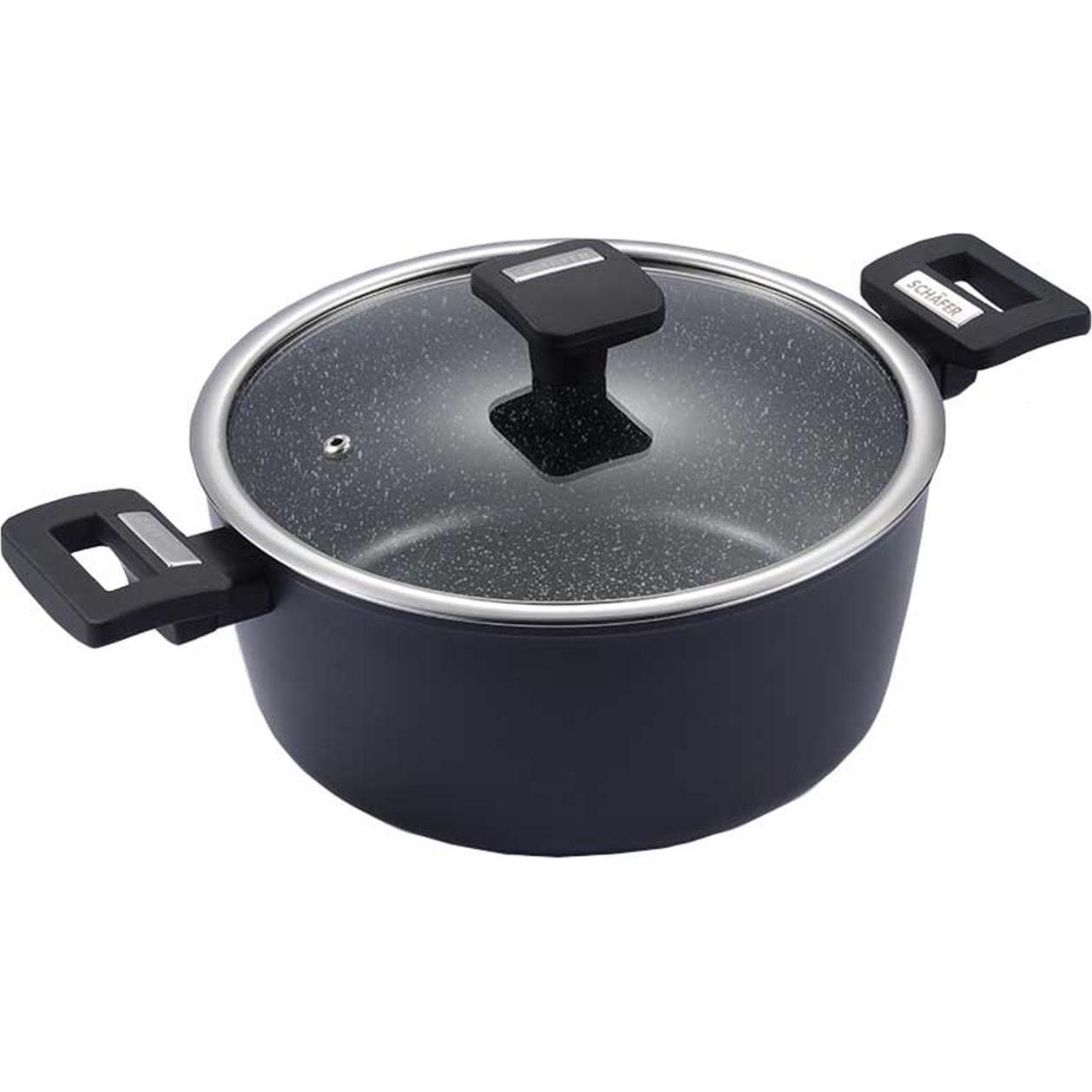 neuetischkultur Bratentopf mit Deckel, Pfanne + Kochtopf, Schwarz