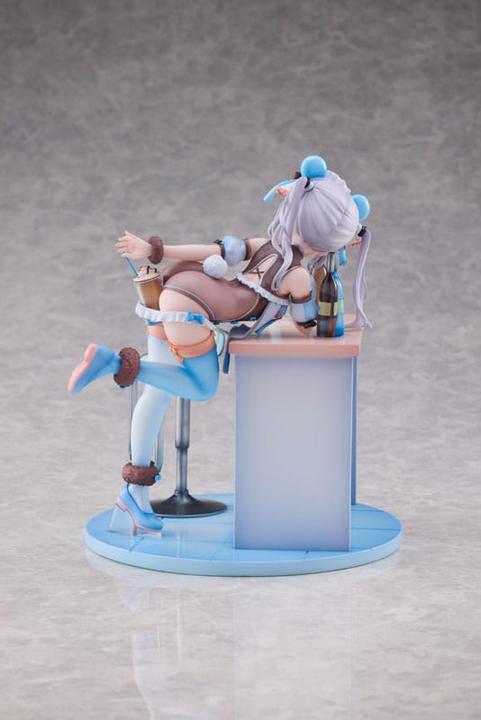 Actual product image Hotvenus Original Character Statue 1/6 Blue Panda Coffee by Henriita 19 cm