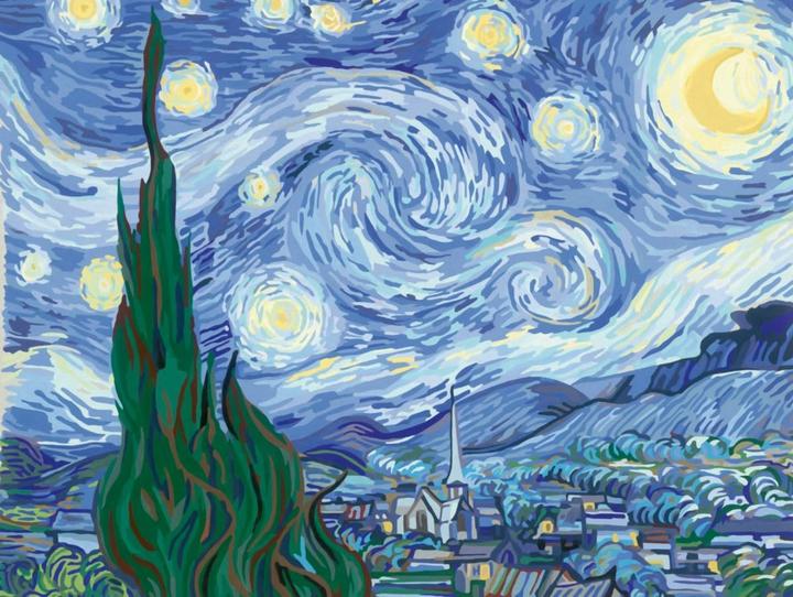 Immagine prodotto Ravensburger CreArt - Pittura per numeri 23915 - Collezione ART: Notte stellata (Van Gogh) - a partire da 14