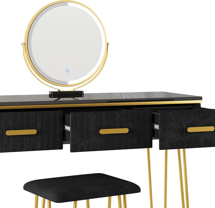 Actual product image Vicco Layla with LED mirror and stool (100 x 40 x 81 cm)