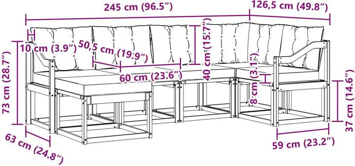 Produktbild vidaXL Outdoor-Sofagarnitur