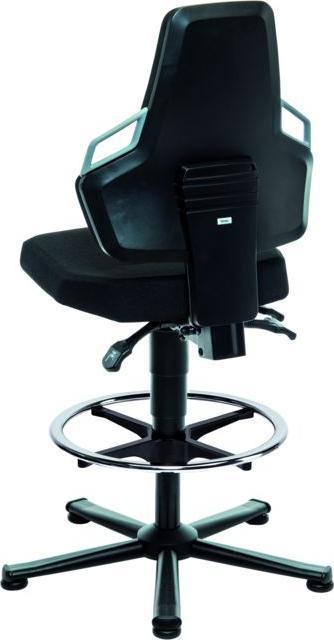 Image du produit Bimos Chaise pivotante de travail, garnissage en tissu, avec patins et repose-pieds, haute (59 - 86 cm)