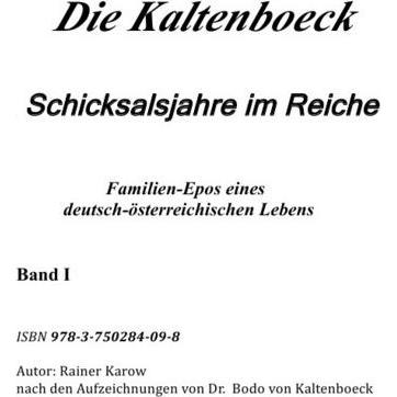 Die Kaltenboeck, Belletristik von R. Kaltenböck-Karow