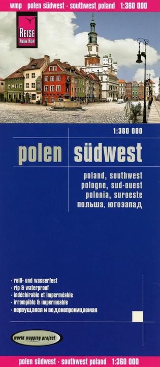 Actual product image Map Poland, Southwest 1 : 360.000 360000