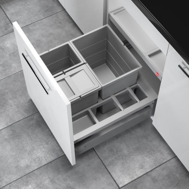 Produktbild Hailo Abfallsammler 3620511 Einsatz Separato K Mülleimer Einsatz für 50cm Schrankauszug 3fach Trennu