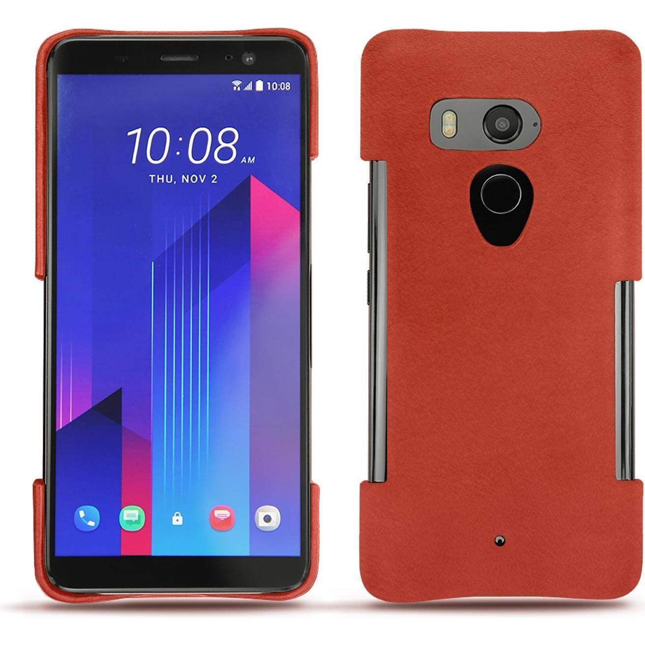 Noreve Lederschutzhülle (HTC U11+), Smartphone Hülle, Orange