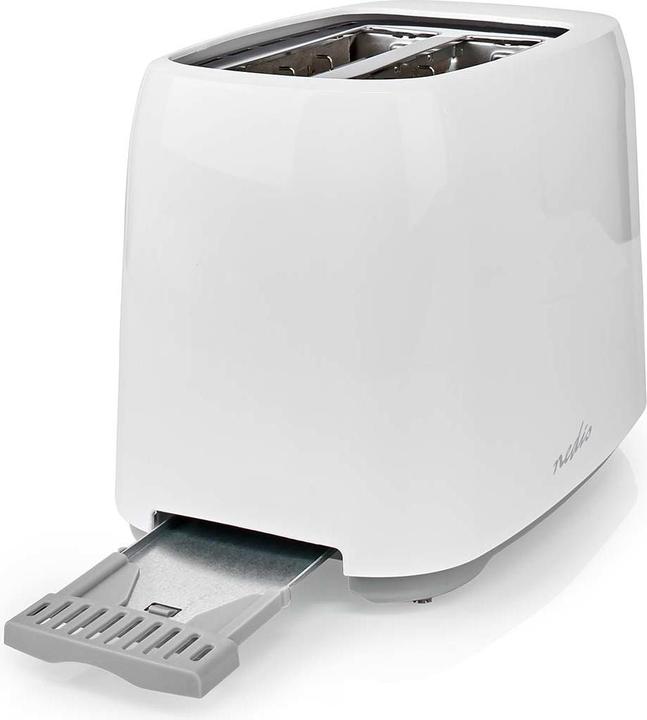 Actual product image Nedis Toaster 2 Slots Browning levels: 7 Defrost feature Bun rack White