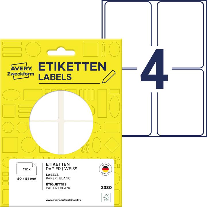 Actual product image Avery Universal labels