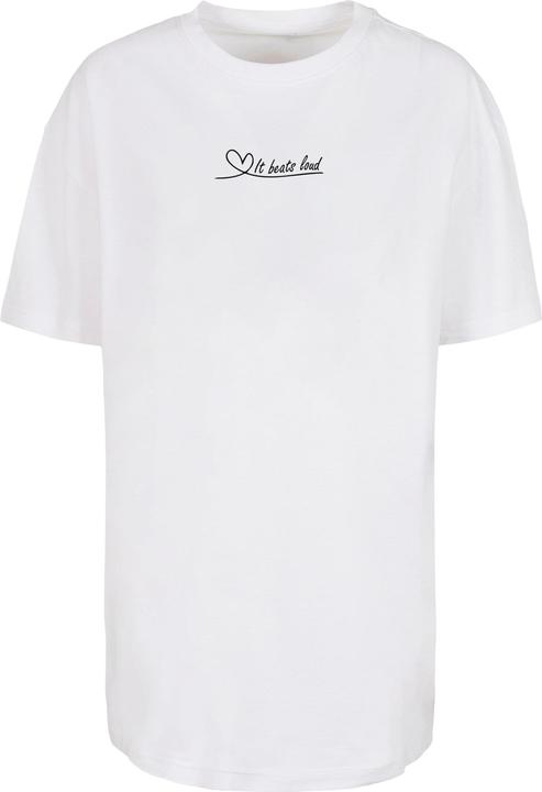 Merchcode Ladies It Beats Loud Oversized Boyfriend Tee - 118333 (M)