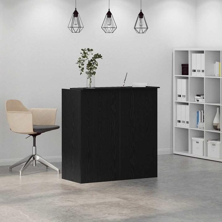 Actual product image vidaXL Reception counter black oak look 100x50x103.5cm wood-based material