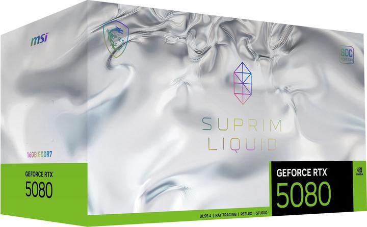 Actual product image MSI GeForce RTX 5080 SUPRIM LIQUID SOC (16 GB)