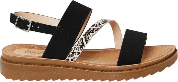 Actual product image Good For The Sole Womens/Ladies Ali Asymmetric Panel Wide Sandals (41)