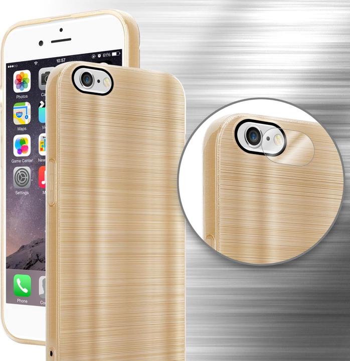 Actual product image Cadorabo Case for Apple iPhone 6 / 6S in TPU Brushed Camera Protection LM160 Style (Apple iPhone 6)