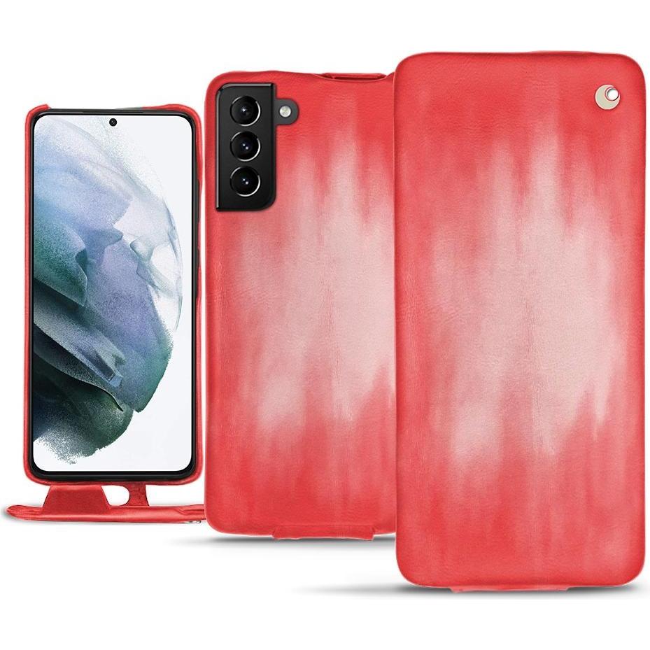 Noreve Lederschutzhülle vertikal (Samsung Galaxy S21+), Smartphone Hülle, Rosa