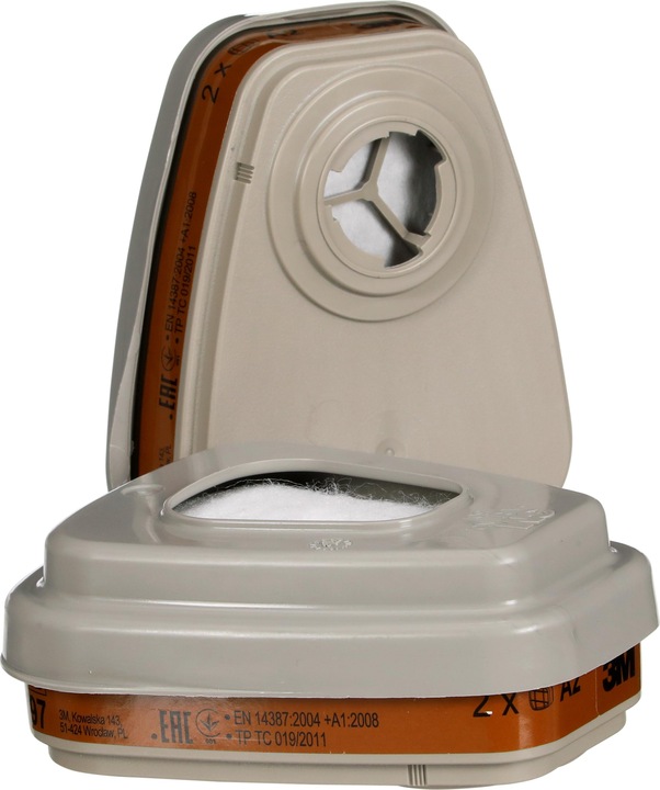 Produktbild 3M Ersatzfilter für Atemschutz Halbmaske 6002C (A2P2, 2 x)