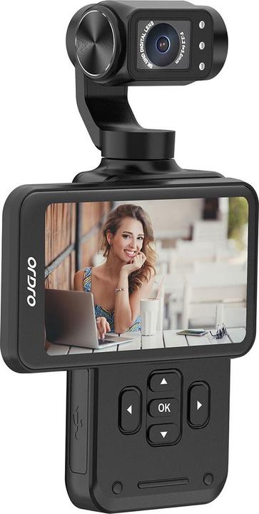 Produktbild NoName Ordro Pocket M5 3-Achsen-Gimbal-Kamera, 5K, für Vlogging und YouTube – Schwarz (8 Mpx)