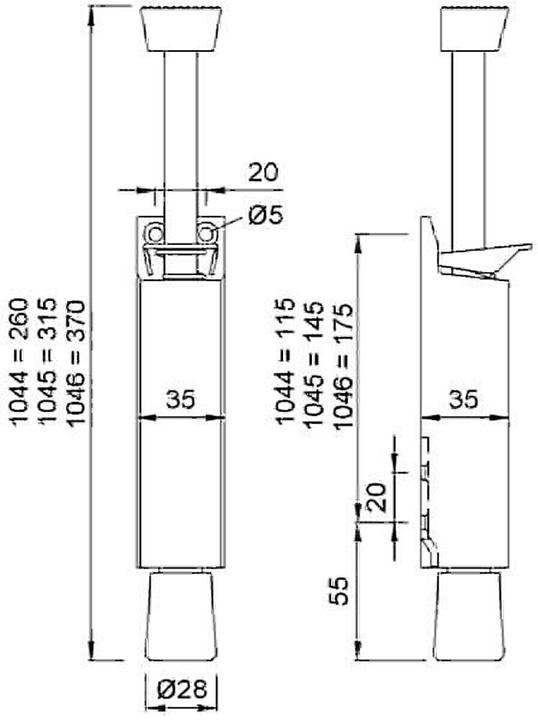 Produktbild Kws Türfeststeller 1044/1045/1046 (1 Stück)