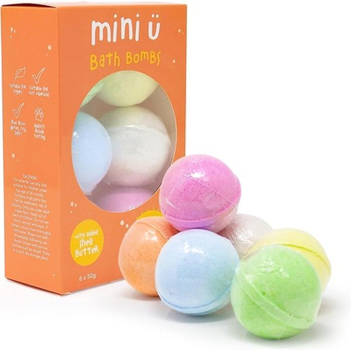 Actual product image Mini U Mini-U Shea Butter Bath Bombs 6x50g