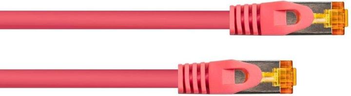 Produktbild Varia RJ45 Patchkabel Cat.7 TPE magenta 0,15m für Netzwerkinstallation (S/FTP, CAT7, 0.15 m)