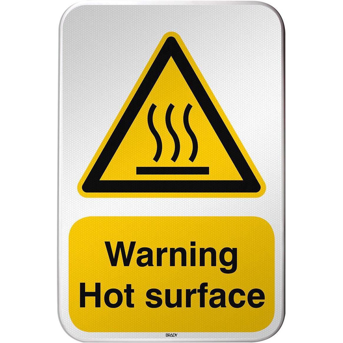 Brady, Sicherheitskennzeichnung, ISO Safety Sign - Warning Hot