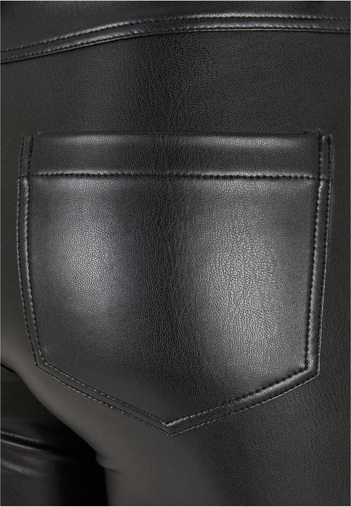 Actual product image Urban Classics Ladies Mid Waist Synthetic Leather Pants (26)