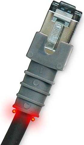 Actual product image PatchSee Patch cord, U-FTP Cu, LSZH, AWG lengths, gray grommet black cable, VPE= (U/FTP, CAT6, 3.10 m)