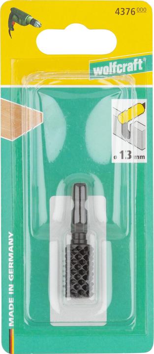 Actual product image wolfcraft 1 Rotary Rasp Cylindre For Wood Hex Shank (48 mm)