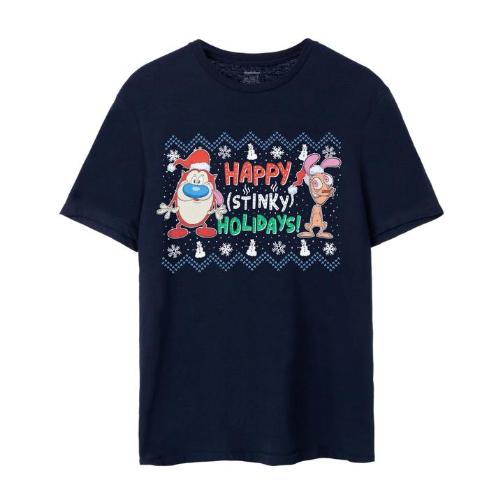 Immagine prodotto Ren & Stimpy Magliette Buone Feste Puzzolenti (M)