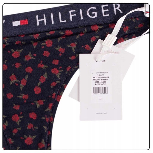 Produktbild Tommy Hilfiger Damen Thong Print Tangas, Rose AOP, S (S)