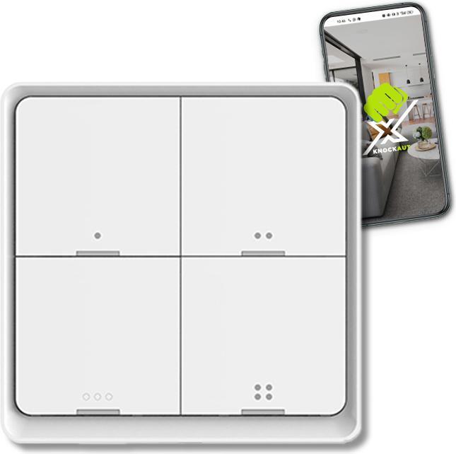 Immagine prodotto KnockautX Pulsante wireless a 4 canali