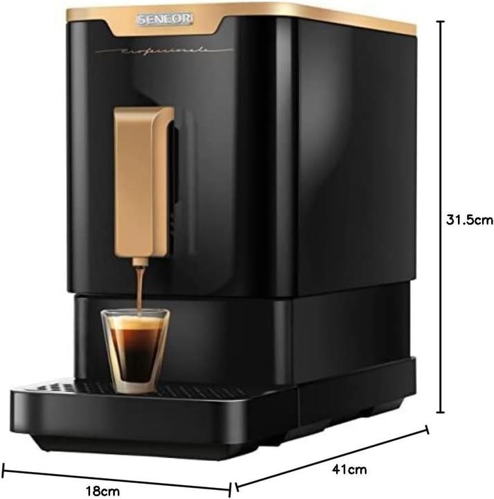 Produktbild Sencor Automatische Espressomaschine mit integrierter Mühle, 19 Bar Druck und Selbstreinigungsfunktion